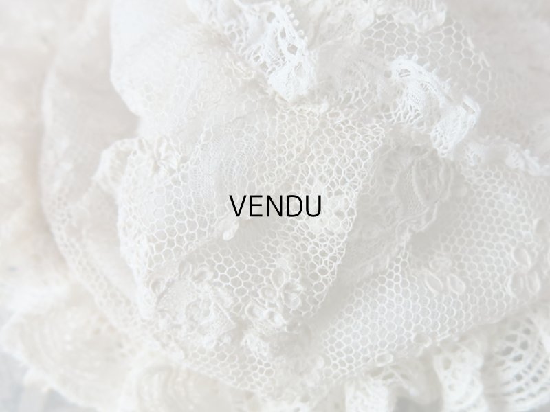 画像16: アンティーク ドール用 アランソンレースのボネ 【ポワン・ダランソン(アランソン)】 【POINT D'ALENCON】