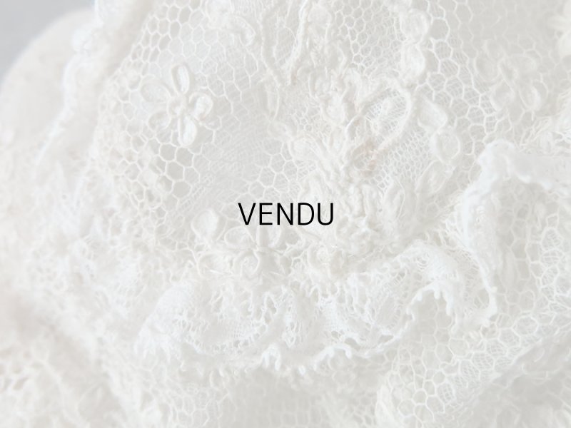 画像14: アンティーク ドール用 アランソンレースのボネ 【ポワン・ダランソン(アランソン)】 【POINT D'ALENCON】