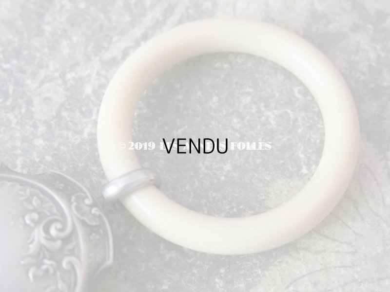 画像5: アンティーク シルバー製 ラトル 薔薇のロカイユ装飾