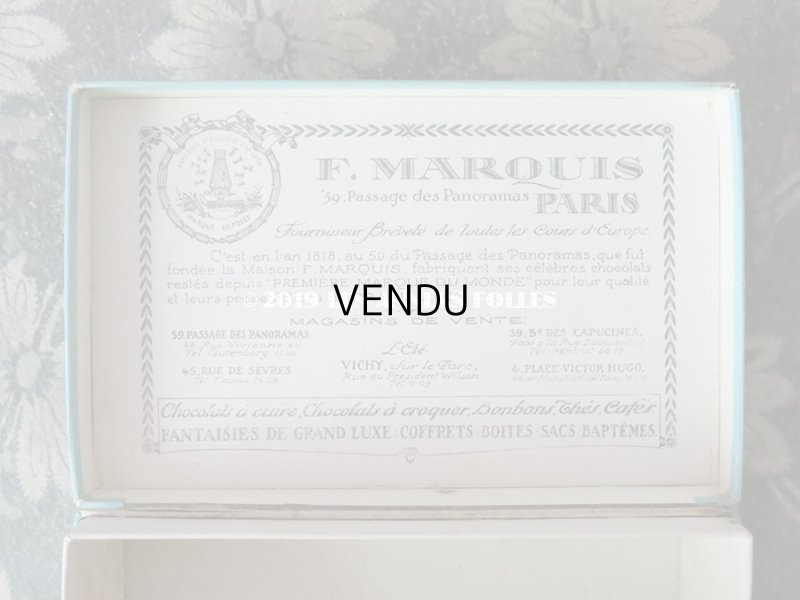 画像8: 19世紀 アンティーク 『ショコラ・フランソワ・ マルキ』　ラングドシャのお菓子箱  LES LANGUES DOREES DE F.MARQUIS - CHOCOLAT FRANCOIS MARQUIS PARIS -