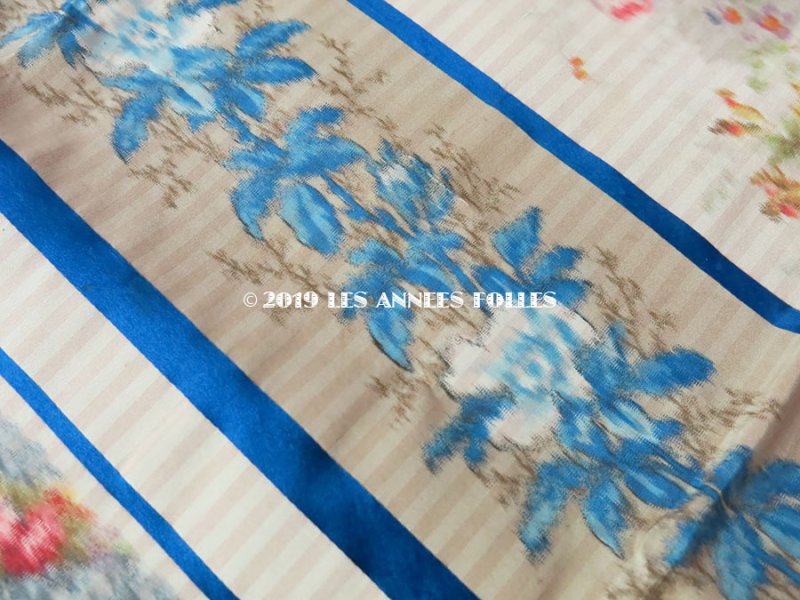 画像6: *蚤の市*19世紀末 アンティーク  シルク製 ファブリック ほぐし織 69×74cm