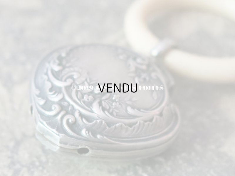 画像6: アンティーク シルバー製 ラトル 薔薇のロカイユ装飾