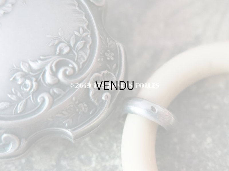 画像7: アンティーク シルバー製 ラトル 薔薇のロカイユ装飾