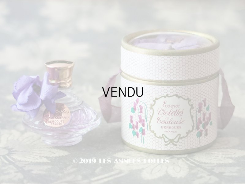 画像1: アンティーク 菫の小さなパフュームボックス＆ボトル ESSENCE VIOLETTE DE TOULOUSE - BERDOUES FRANCE -