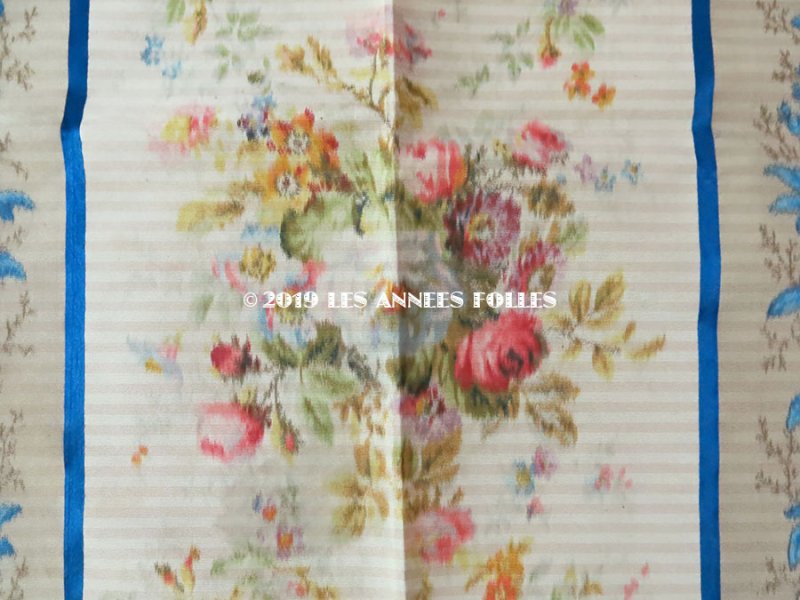 画像4: *蚤の市*19世紀末 アンティーク  シルク製 ファブリック ほぐし織 69×74cm