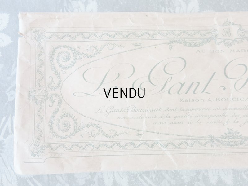 画像4: アンティーク ボンマルシェ グローブの紙袋 薔薇のガーランド LE GANT BOUCICAUT - AU BON MARCHE PARIS -