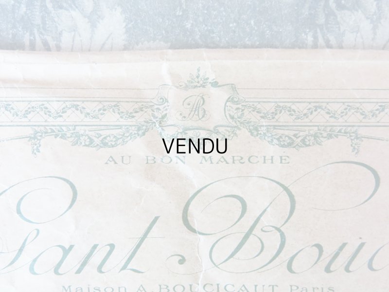 画像3: アンティーク ボンマルシェ グローブの紙袋 薔薇のガーランド LE GANT BOUCICAUT - AU BON MARCHE PARIS -