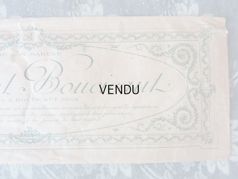 画像5: アンティーク ボンマルシェ グローブの紙袋 薔薇のガーランド LE GANT BOUCICAUT - AU BON MARCHE PARIS -