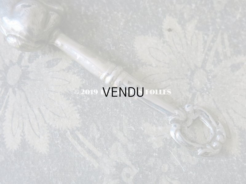 画像6: 19世紀  アンティーク ラトル うさぎ シルバー製