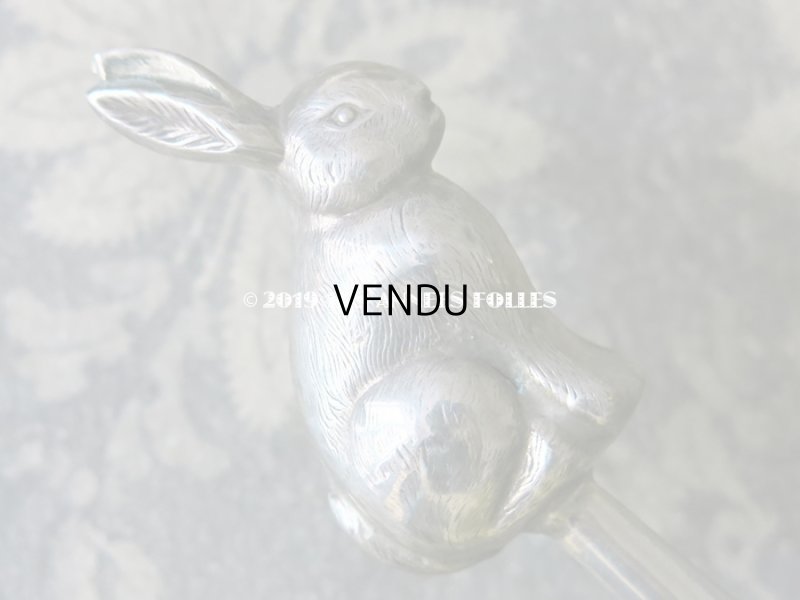 画像5: 19世紀  アンティーク ラトル うさぎ シルバー製