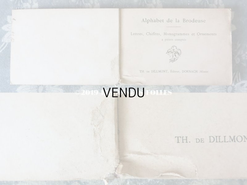 画像4: 19世紀末 アンティーク DMC 刺繍図案帳 ALPHABET DE LA BRODEUSE  ファーストエディション