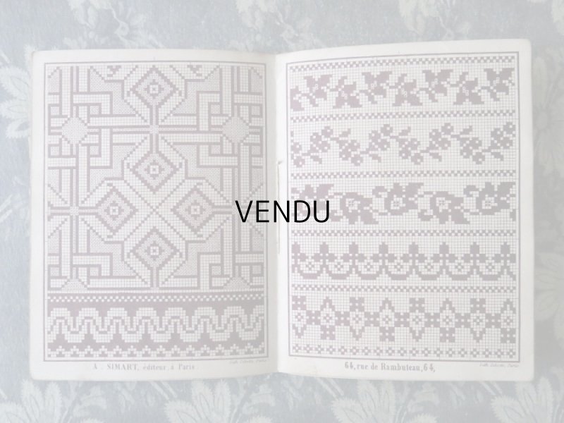 画像6: アンティーク 図案帳 クロシェ＆タペストリー＆フィレレース RECUEIL DE DESSINS POUR CROCHET,TAPISSERIE,FILET N4 - EUG.HAGNAUER ET SIMART -