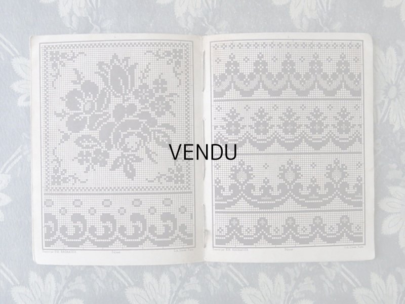 画像7: アンティーク 図案帳 クロシェ＆タペストリー＆フィレレース RECUEIL DE DESSINS POUR CROCHET,TAPISSERIE,FILET N3 - EUG.HAGNAUER ET SIMART -