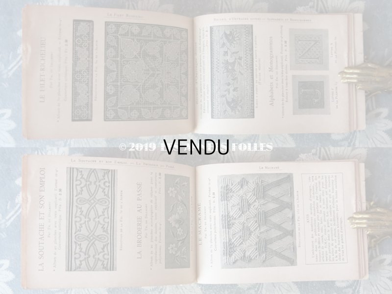 画像10: 19世紀末 アンティーク DMC 刺繍図案帳 ALPHABET DE LA BRODEUSE  ファーストエディション
