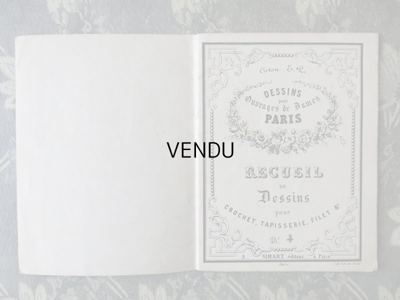 画像3: アンティーク 図案帳 クロシェ＆タペストリー＆フィレレース RECUEIL DE DESSINS POUR CROCHET,TAPISSERIE,FILET N4 - EUG.HAGNAUER ET SIMART -