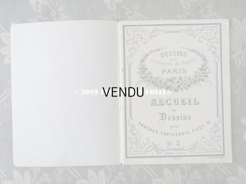 画像3: アンティーク 図案帳 クロシェ＆タペストリー＆フィレレース RECUEIL DE DESSINS POUR CROCHET,TAPISSERIE,FILET N6 - EUG.HAGNAUER ET SIMART -
