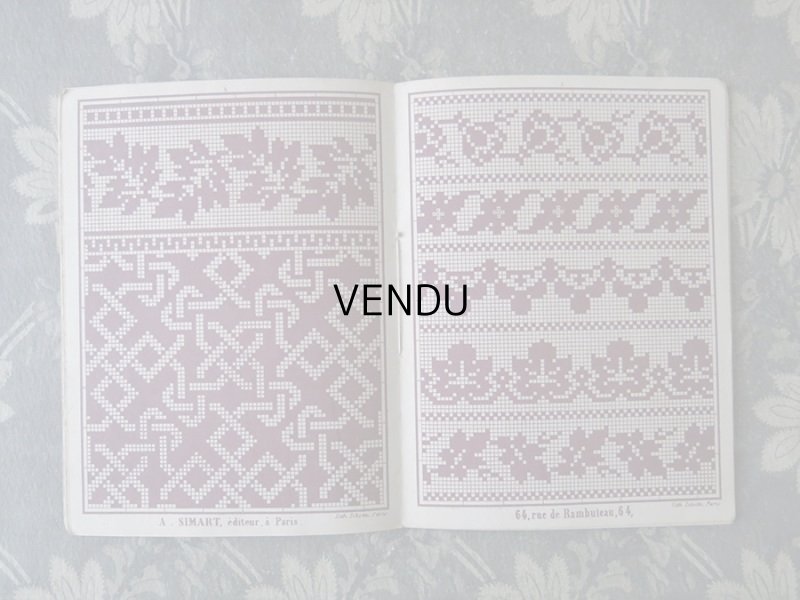 画像6: アンティーク 図案帳 クロシェ＆タペストリー＆フィレレース RECUEIL DE DESSINS POUR CROCHET,TAPISSERIE,FILET N6 - EUG.HAGNAUER ET SIMART -
