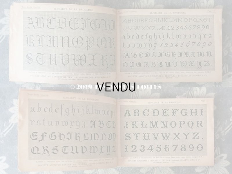 画像6: 19世紀末 アンティーク DMC 刺繍図案帳 ALPHABET DE LA BRODEUSE  ファーストエディション