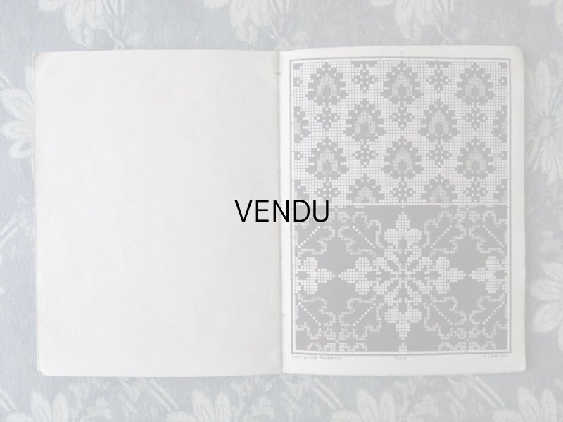 画像8: アンティーク 図案帳 クロシェ＆タペストリー＆フィレレース RECUEIL DE DESSINS POUR CROCHET,TAPISSERIE,FILET N3 - EUG.HAGNAUER ET SIMART -
