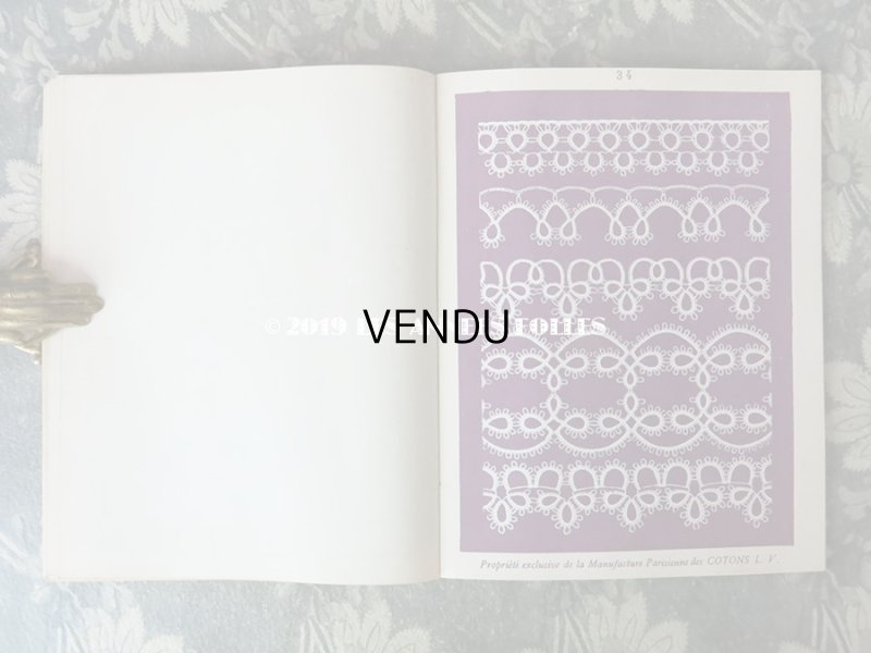 画像10: アンティーク  クロシェレース & タティングレースの図案帳 CROCHET ET FRIVOLITE SerieA - COTONS L.V. -
