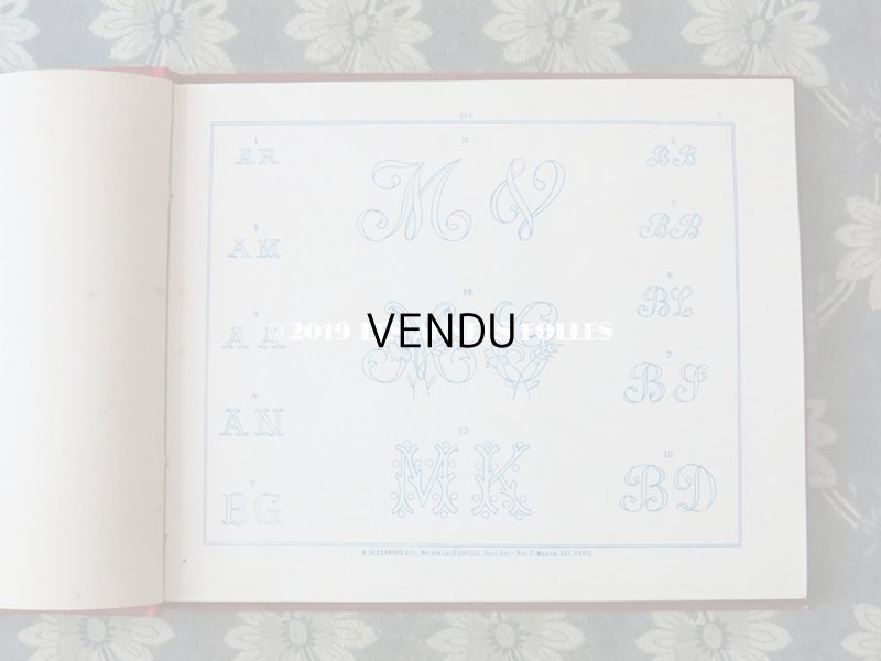 画像4: アンティーク アルファベットの刺繍図案帳 N 218 MANUEL DE DESSINS & CHIFFRES POUR BRODERIES - N.ALEXANDRE&CIE. MAURICE LAJEUNESSE SUCCR .-