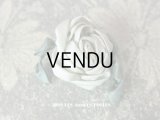 アンティーク パールブルーの薔薇のロココモチーフ 