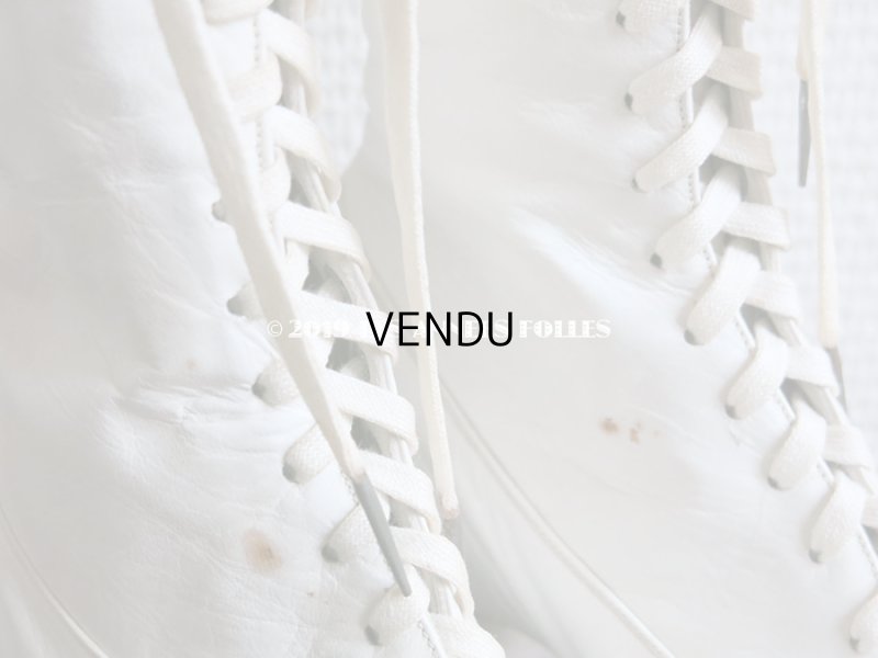 画像18: 未使用 1900年代 アンティーク ヴィクトリアン レースアップブーツ  オフホワイト