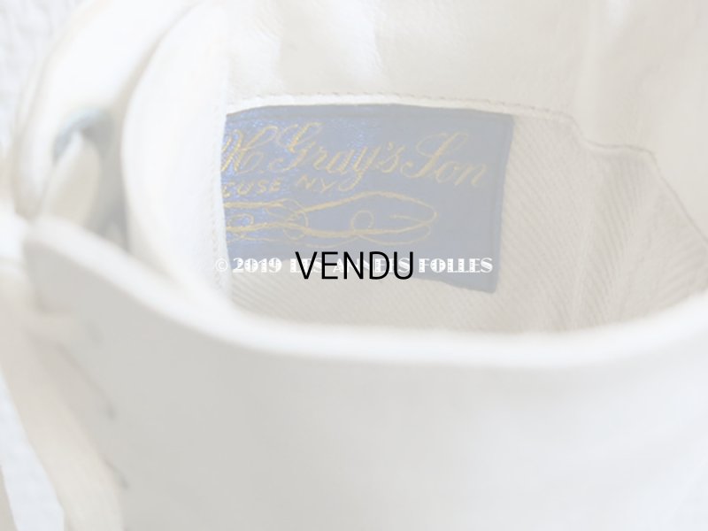 画像16: 未使用 1900年代 アンティーク ヴィクトリアン レースアップブーツ  オフホワイト