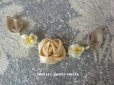 画像1: アンティーク シャンパンゴールドの薔薇のロココモチーフ (1)