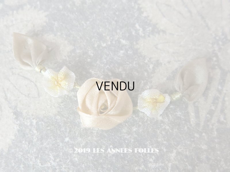 画像1: アンティーク シャンパンゴールドの薔薇のロココモチーフ