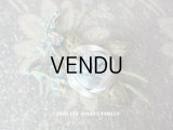 アンティーク 水色の薔薇＆勿忘草 ロココモチーフ 