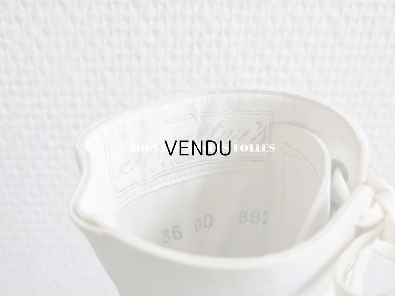 画像17: 未使用 1900年代 アンティーク ヴィクトリアン レースアップブーツ  オフホワイト