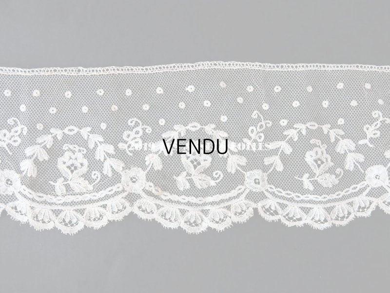 画像5: アンティーク 薔薇のアプリケーションレース  72×8.3cm