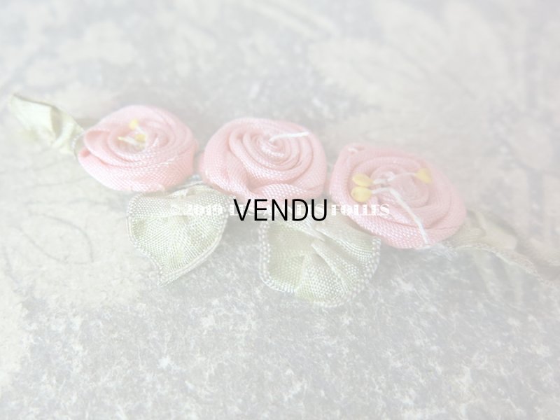 画像6: アンティーク ピンクの3点の薔薇のロココモチーフ