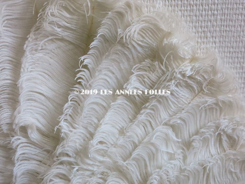 画像6: 1900年代 アンティーク オフホワイトのフェザーのファン