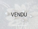 アンティーク 極小 5.5mm カット入り クリアガラスのボタン 1ピース