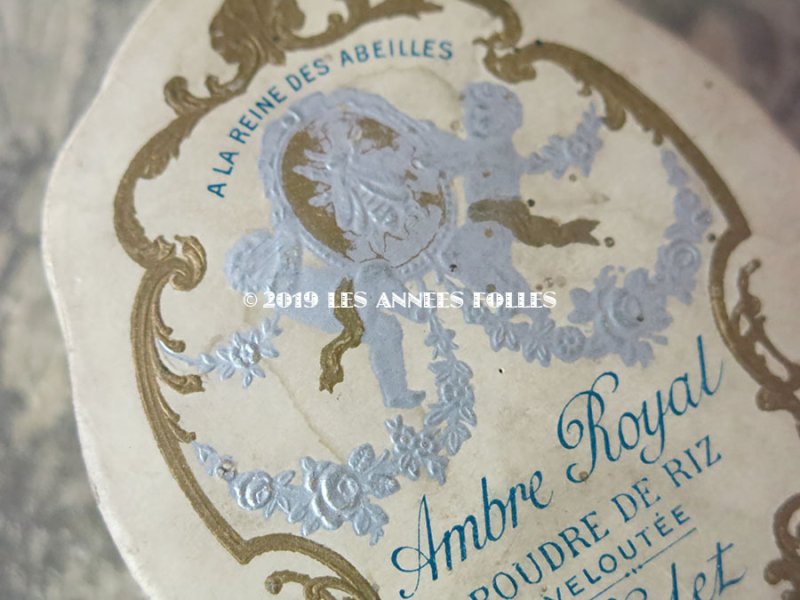 画像6: アンティーク パウダーボックス 嬢王蜂と天使 & 薔薇のガーランド AMBRE ROYAL - VIOLET PARIS -