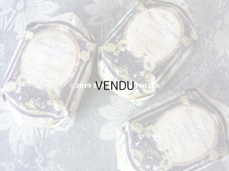 画像16: 未使用 アンティーク 薔薇のソープボックス 石鹸入り  SAVON EAU DE COLOGNE AMBREE - G.LEMOINE PARIS -