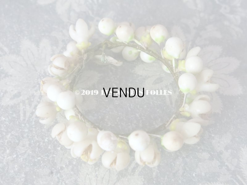 画像4: 1900年代 アンティーク ドール用 ワックスフラワーの小さなヘッドリース