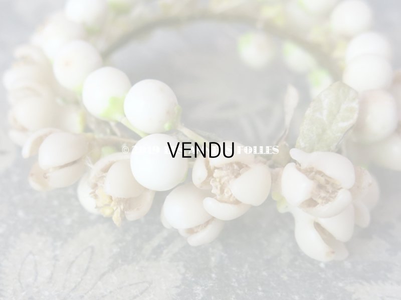 画像6: 1900年代 アンティーク ドール用 ワックスフラワーの小さなヘッドリース