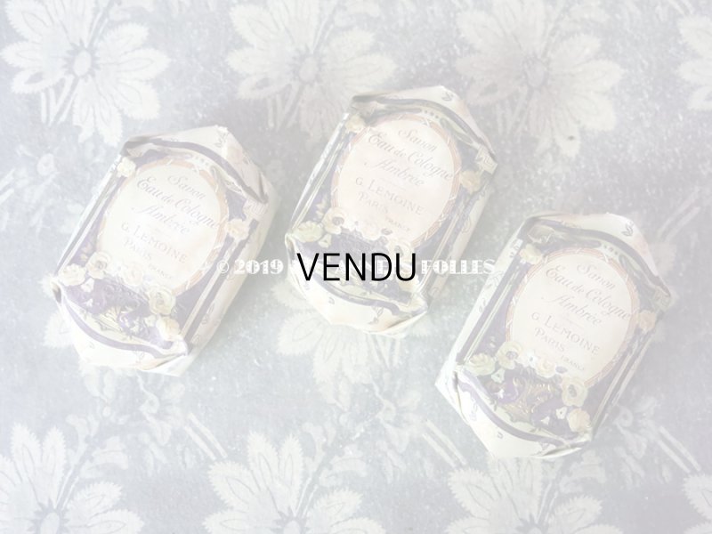 画像12: 未使用 アンティーク 薔薇のソープボックス 石鹸入り  SAVON EAU DE COLOGNE AMBREE - G.LEMOINE PARIS -