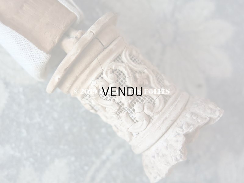 画像8: 19世紀初頭 アンティーク コミュニオンの少女の人形 テラコッタ製 コミュニオンのドレスを着た少女