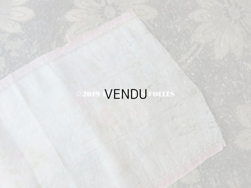 画像8: アンティーク シルク製 幅広リボン 薔薇のリースのほぐし織 9.6cm幅 175cm