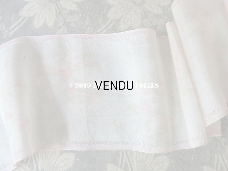 画像3: アンティーク シルク製 幅広リボン 薔薇のリースのほぐし織 9.6cm幅 175cm