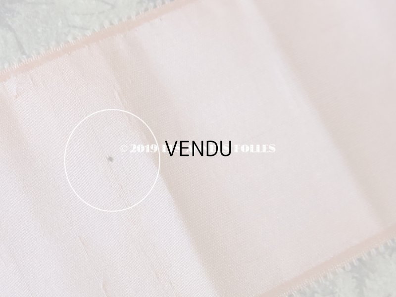 画像7: アンティーク シルク製 ピコットリボン ピンク サテン縁取り 180cm