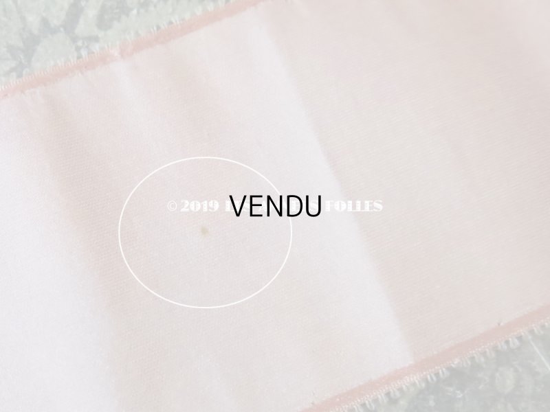 画像8: アンティーク シルク製 ピコットリボン ピンク サテン縁取り 180cm