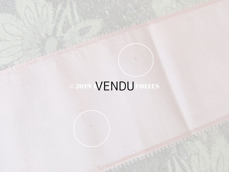 画像9: アンティーク シルク製 ピコットリボン ピンク サテン縁取り 180cm