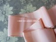 画像2: アンティーク シルク製 ピコットリボン ピンク サテン縁取り 180cm (2)