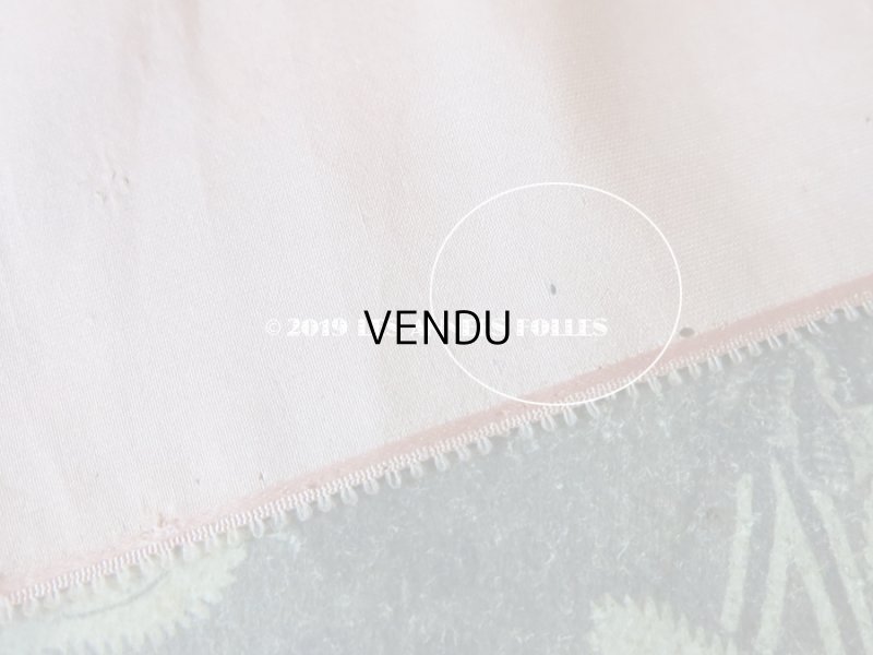 画像6: アンティーク シルク製 ピコットリボン ピンク サテン縁取り 180cm