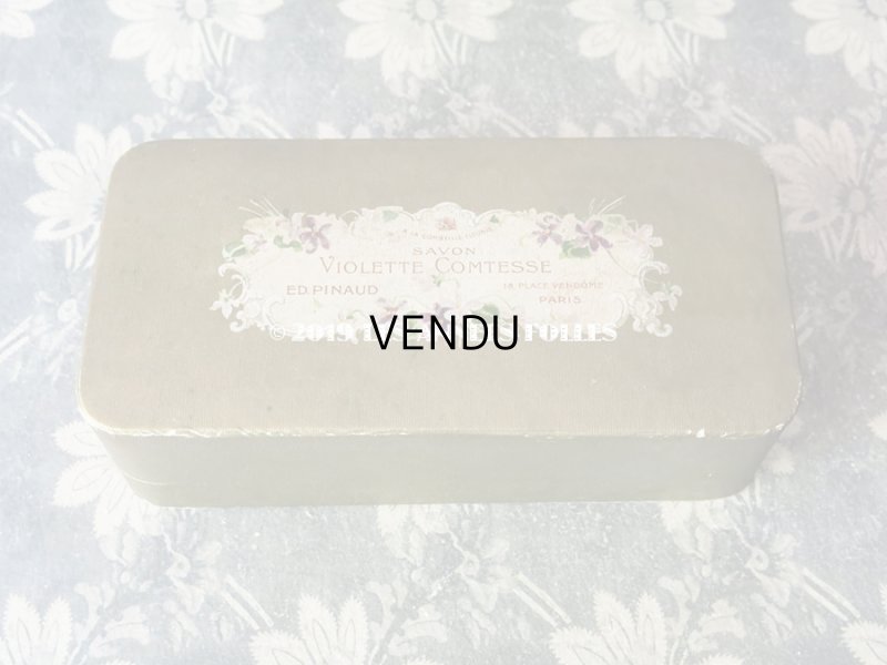 画像3: 1900年代 アンティーク 菫のソープボックス  SAVON VIOLETTE COMTESSE - ED.PINAUD PARIS -